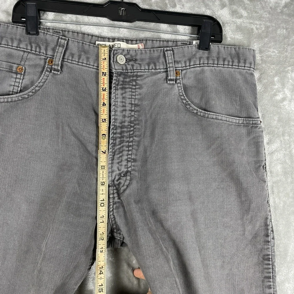 Vtg Levis 559 Corduroy Pants Mens 38x30 Distressed Y2K Brown Relaxed Straight
